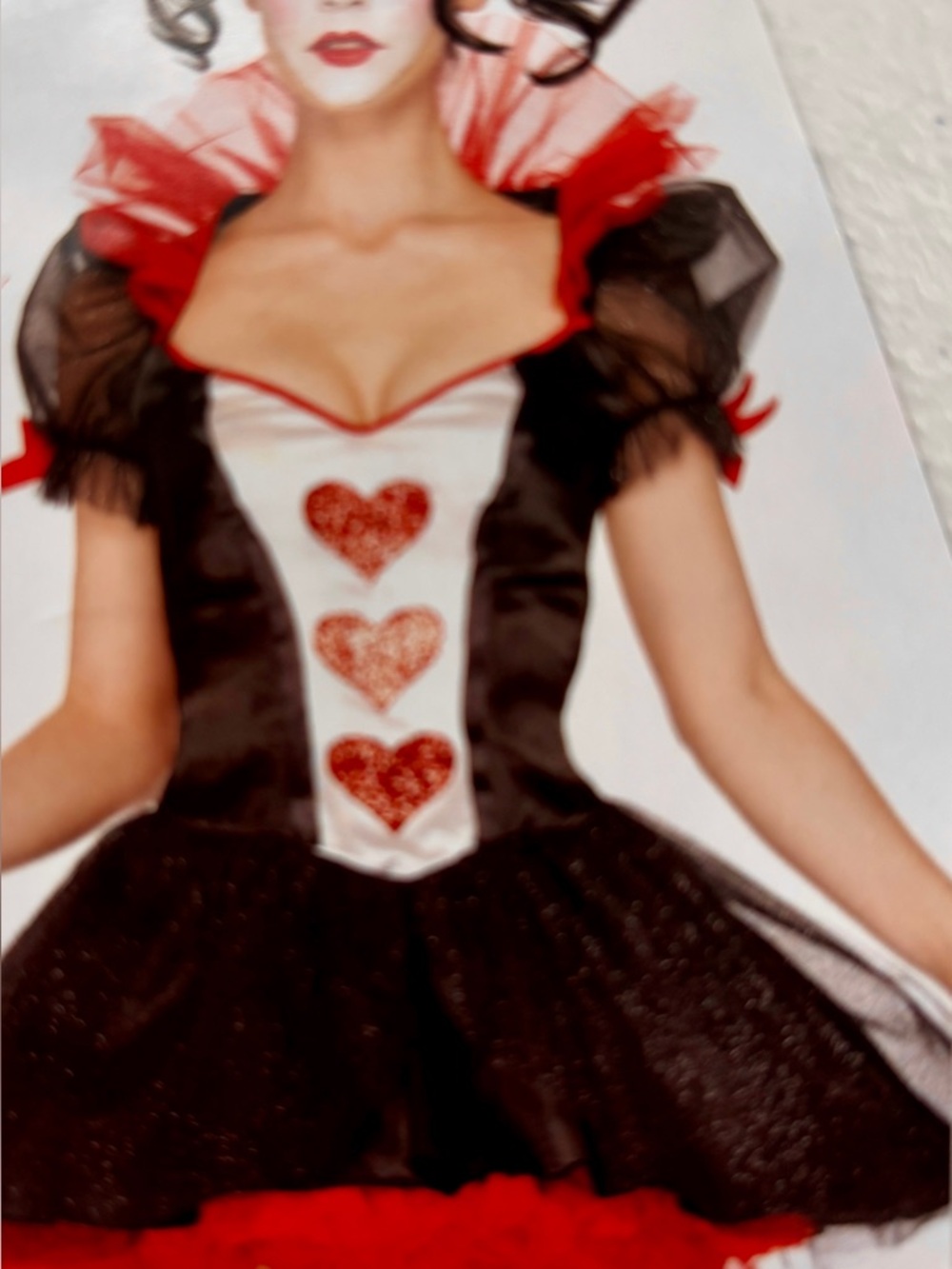 Red and Black Queen of Hearts Costume Dress
